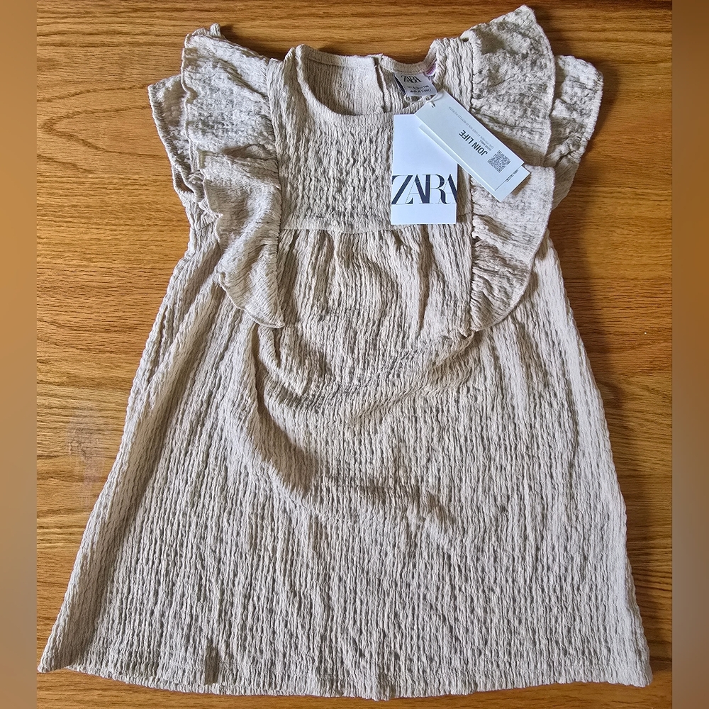 Zara Kids Casual Beige Dress